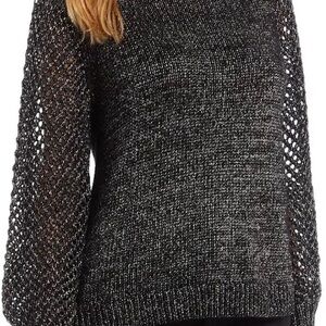 Tommy Bahama Black and Gray Cowl Neck Sweater